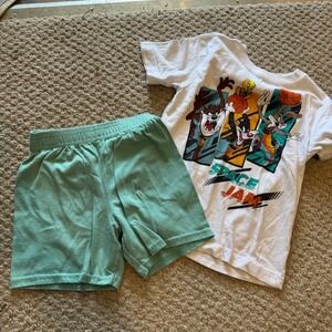 Kids Space‎ Jam A New Legacy T-Shirt & Shorts Set Bugs Bunny Looney Tunes 3T